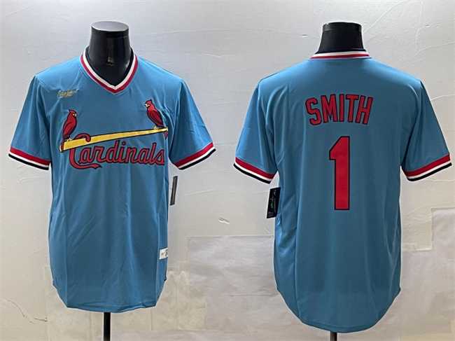 Mens St. Louis Cardinals #1 Ozzie Smith Blue Stitched Jersey->st.louis cardinals->MLB Jersey